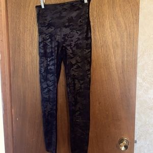 Spanx Camo Faux leather leggings